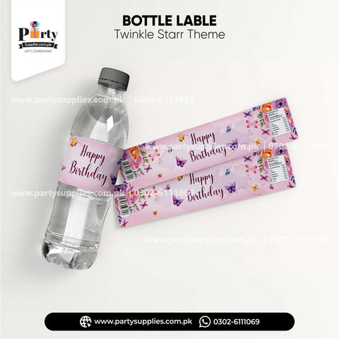 Butterfly theme bottle labels wraps for party drink decoration 