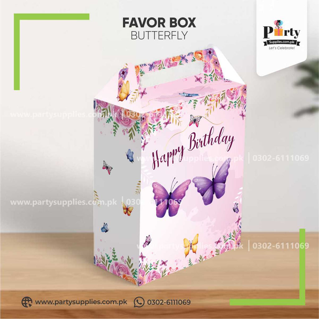 Butterfly Theme Favor / Goody Boxes for Birthday Decoration