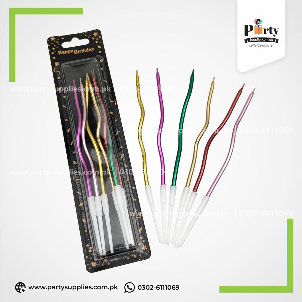 Multi color spiral candles