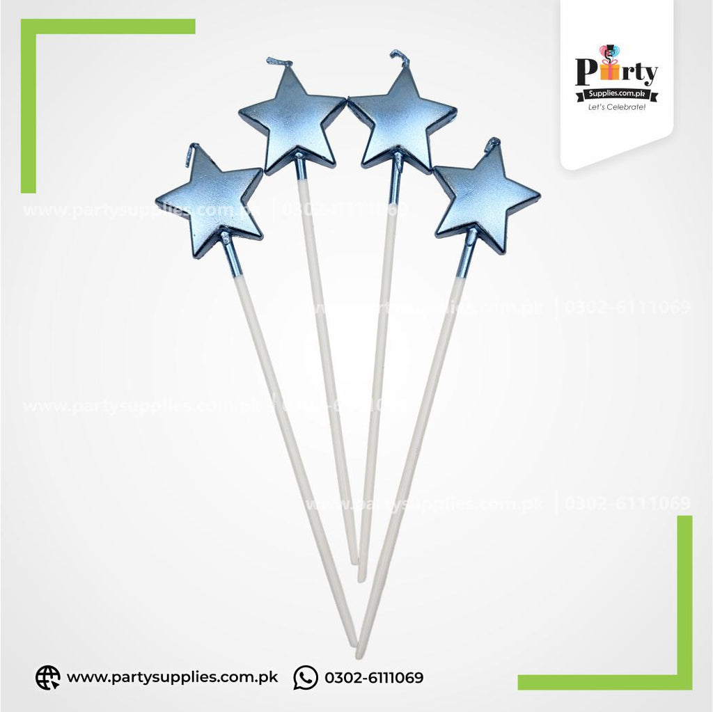 Blue star shape candles