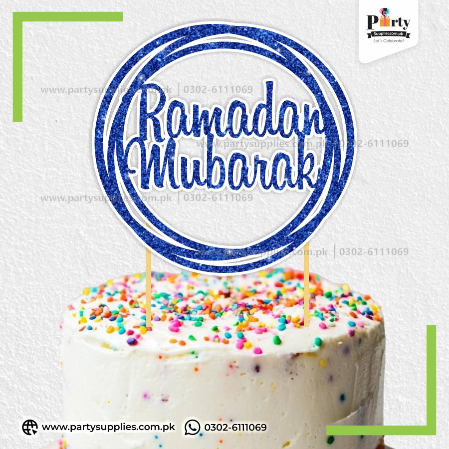 Glittter cake topper for Ramadan decoration