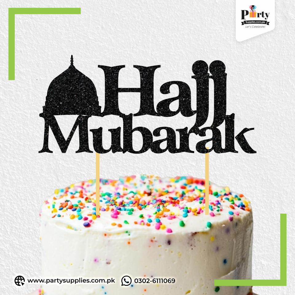 Hajj Mubarak Cake Topper for Cake Decoration 