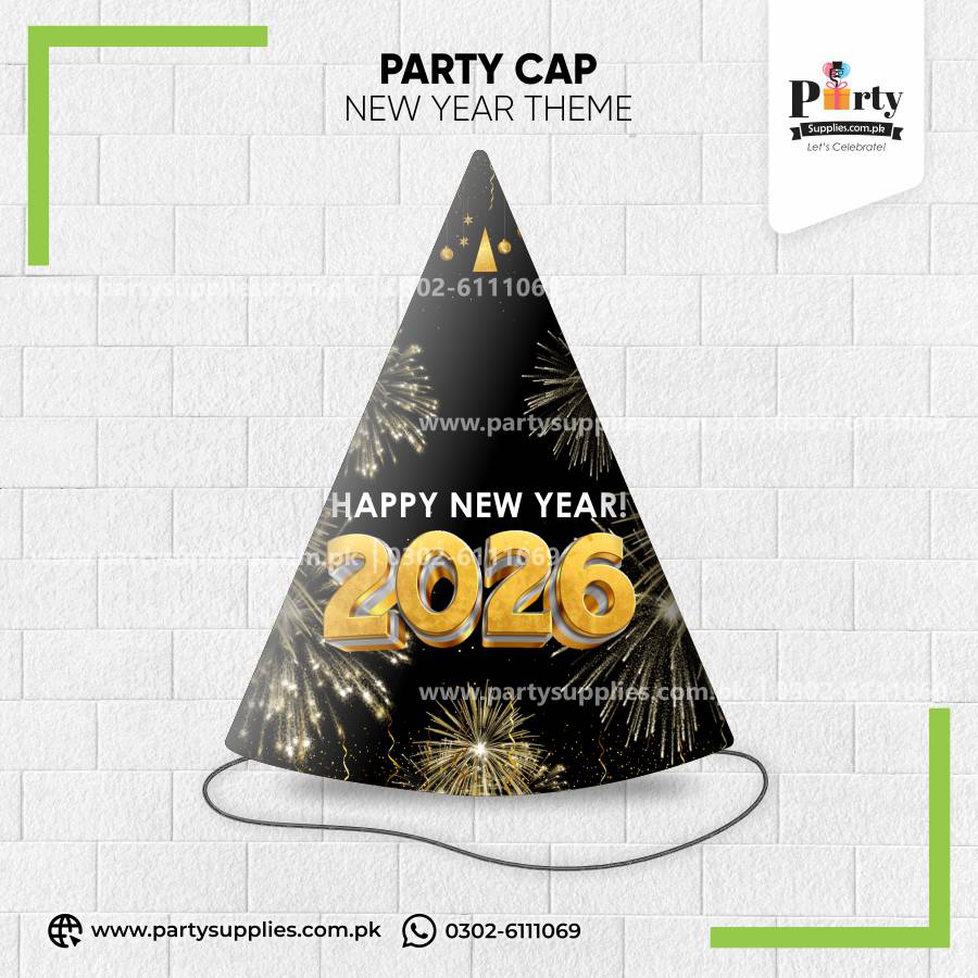 2026 New Year Party Celebration Cone Caps 
