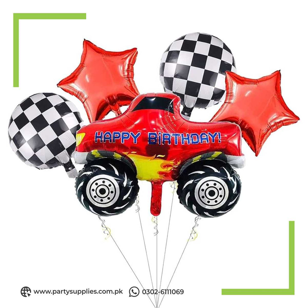 Car Shape Birthday Party Exclusive Foil Balloons Set