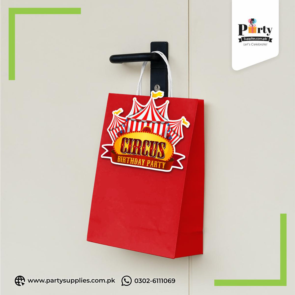 Carnival Circus Theme Goody Bags | Birthday Party Favor Bags 6 pcs Pack