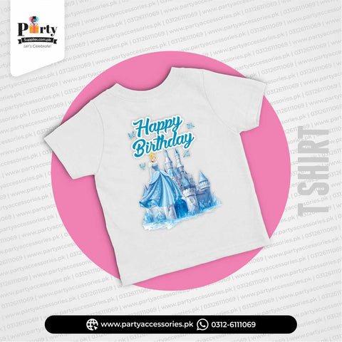 Cinderella Theme Birthday Kid's T-Shirt for Birthday Party Celebration