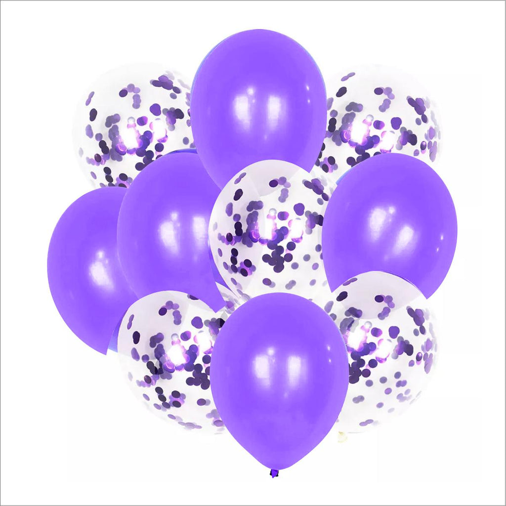 Confetti Balloons 10-Piece Set - Glittering Party Decorations for Any Celebration 