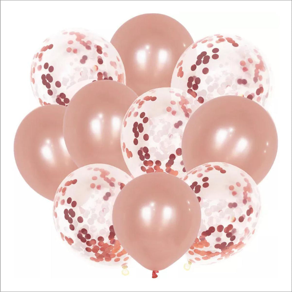 Confetti Balloons 10-Piece Set - Glittering Party Decorations