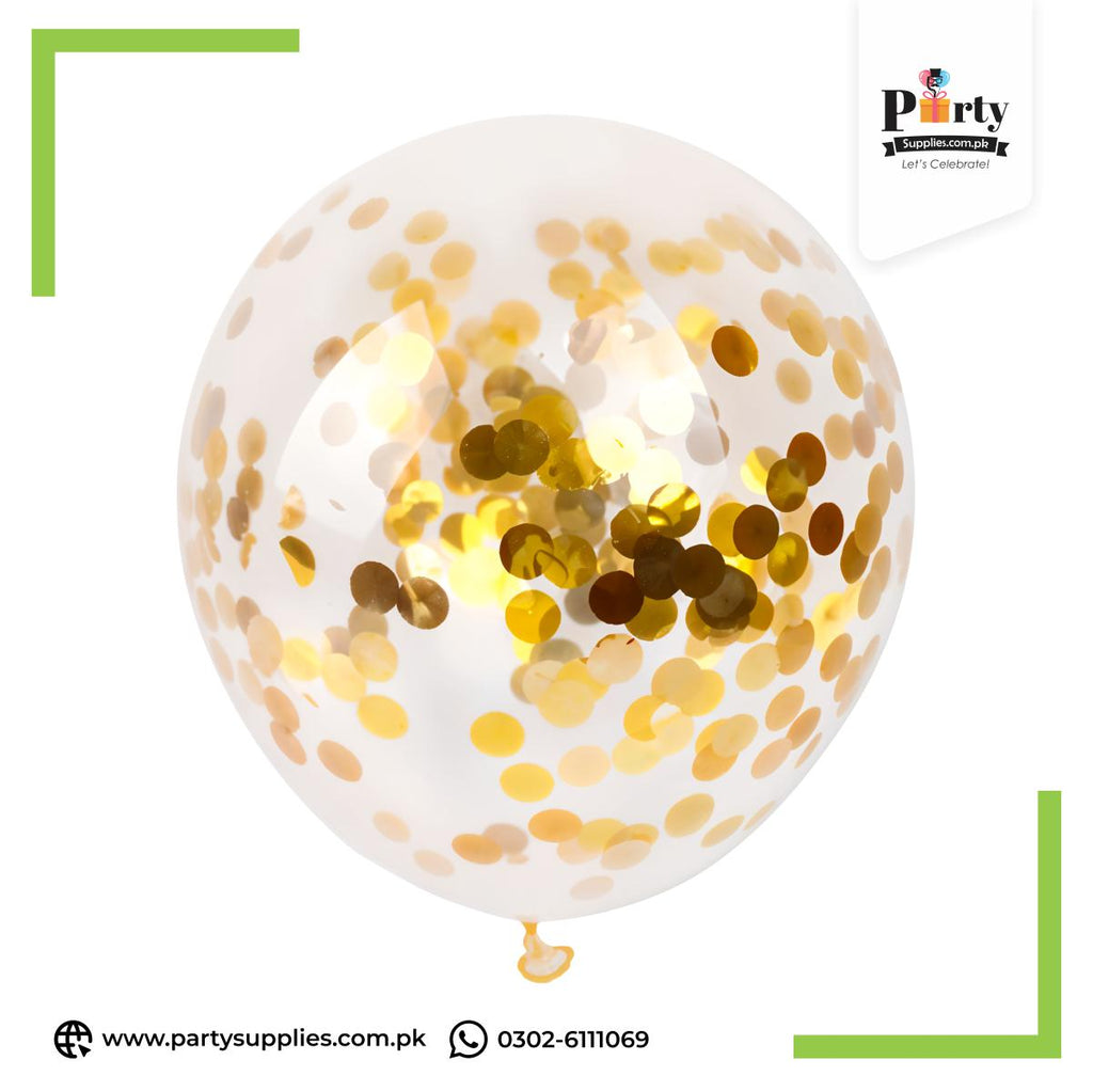 Golden Confetti Balloons 