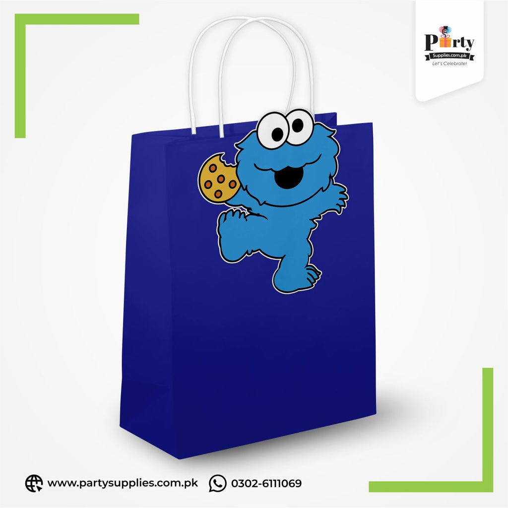 Cookie Monster Theme Goody Bags | Birthday Party Favor Bags 