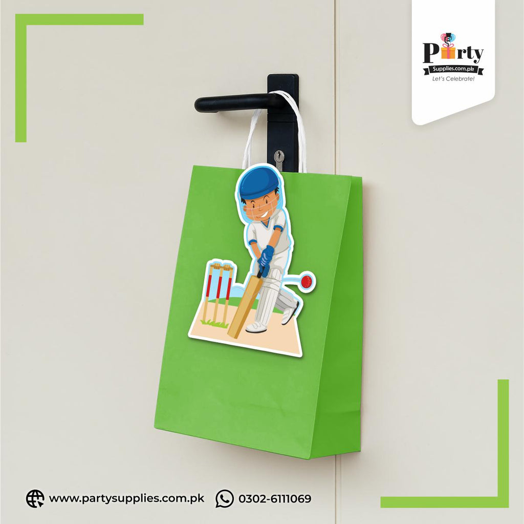 Cricket Theme Goody Bags | Birthday Party Favor Bags 6 pcs Pack