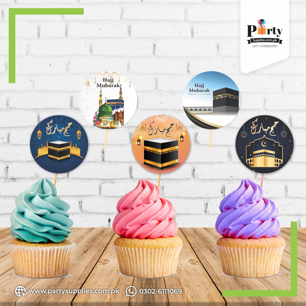 Hajj Mubarak Decoration Khajoor or Cupcake Toppers
