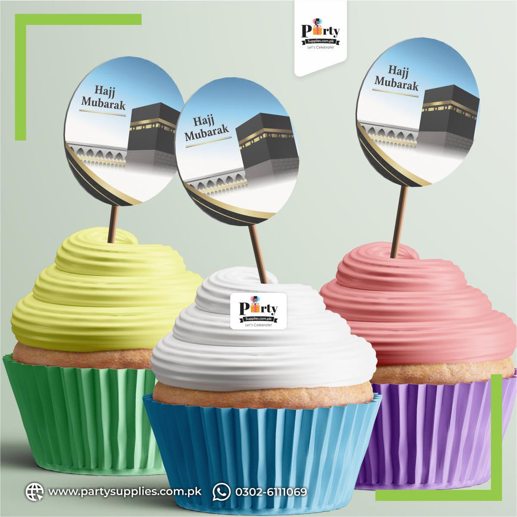 Hajj Mubarak Khajoor or Cupcake Toppers