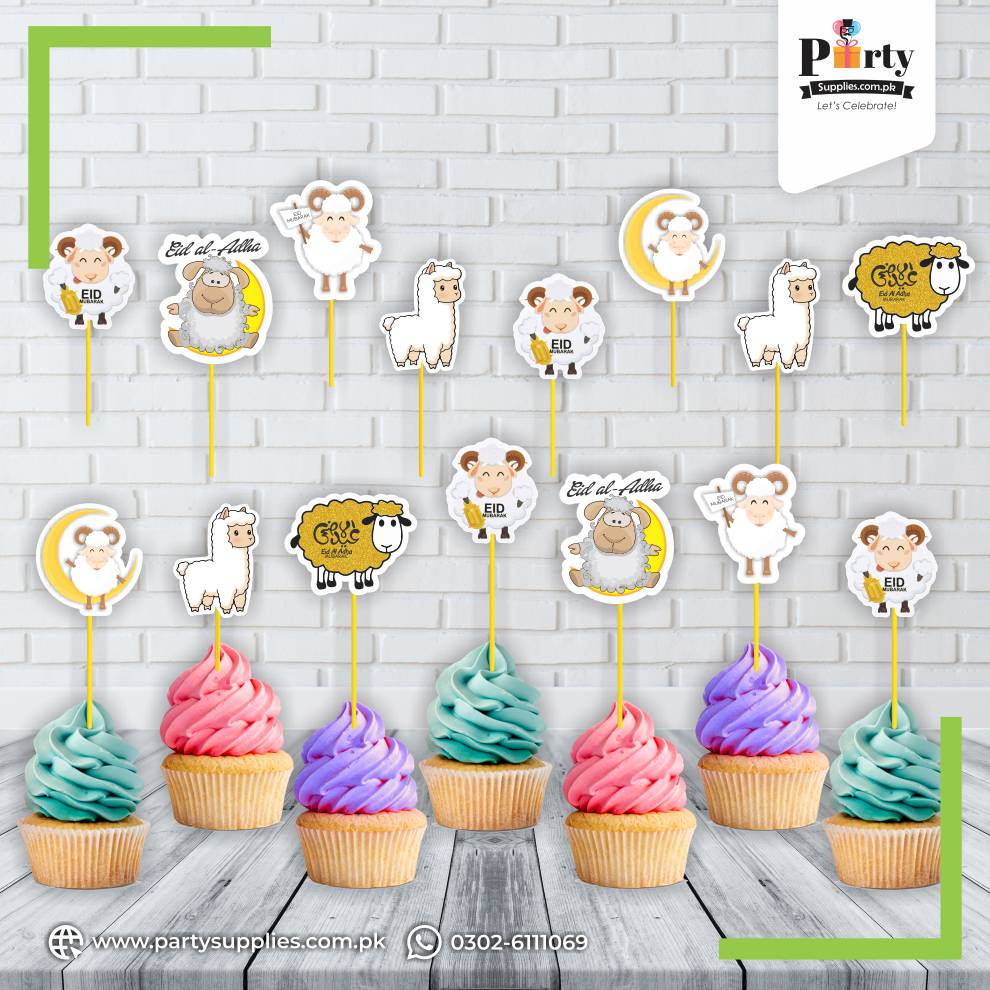 Eid ul Adha Decoration Cupcake Toppers | Pack of 15