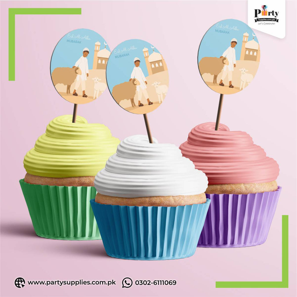 Eid ul adha round cupcake toppers