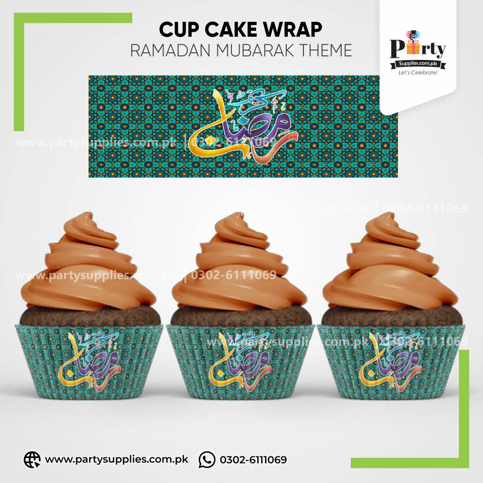 Ramadan Mubarak Cupcake Decoration Wraps