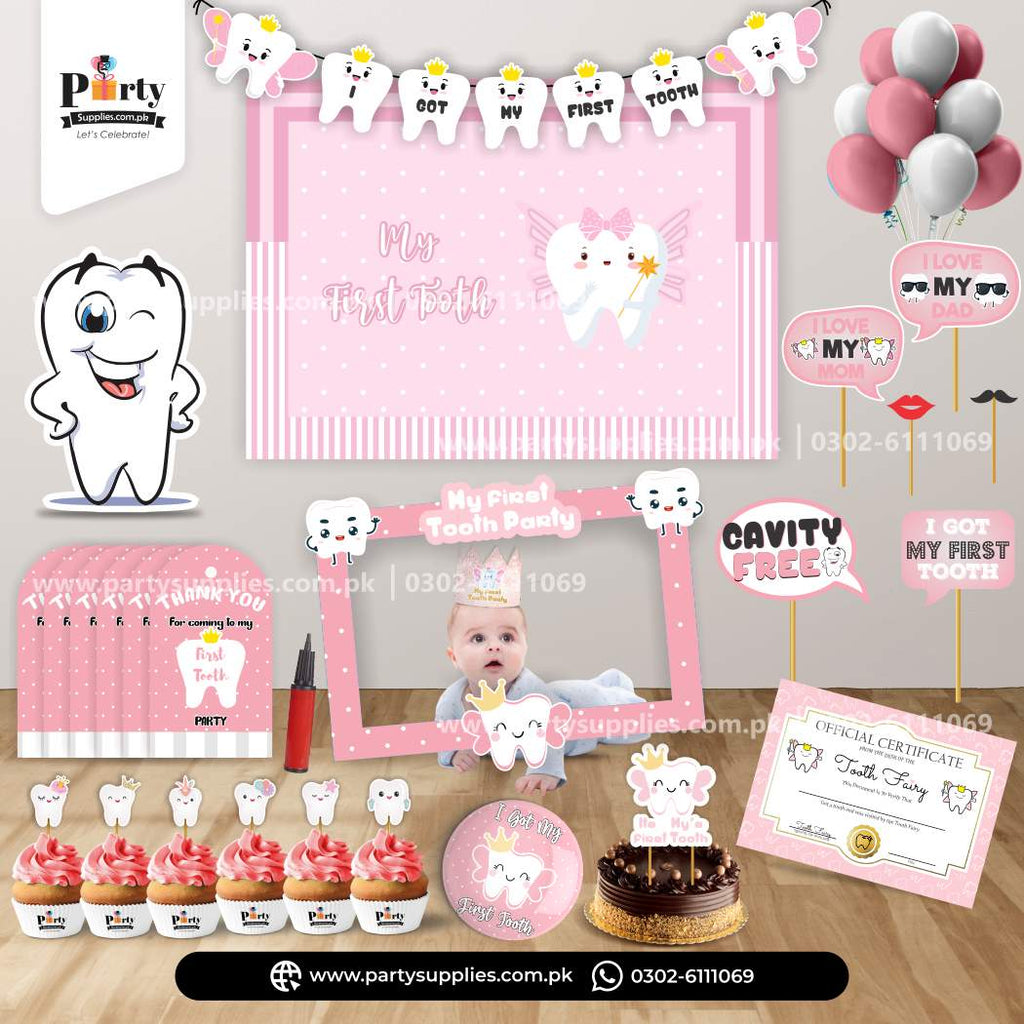 first tooth girl decoration set 