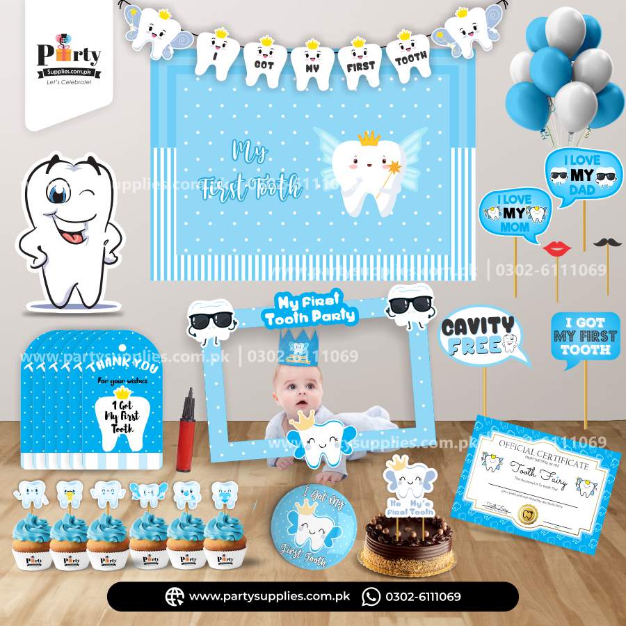 first tooth decoration set ideas for boy
