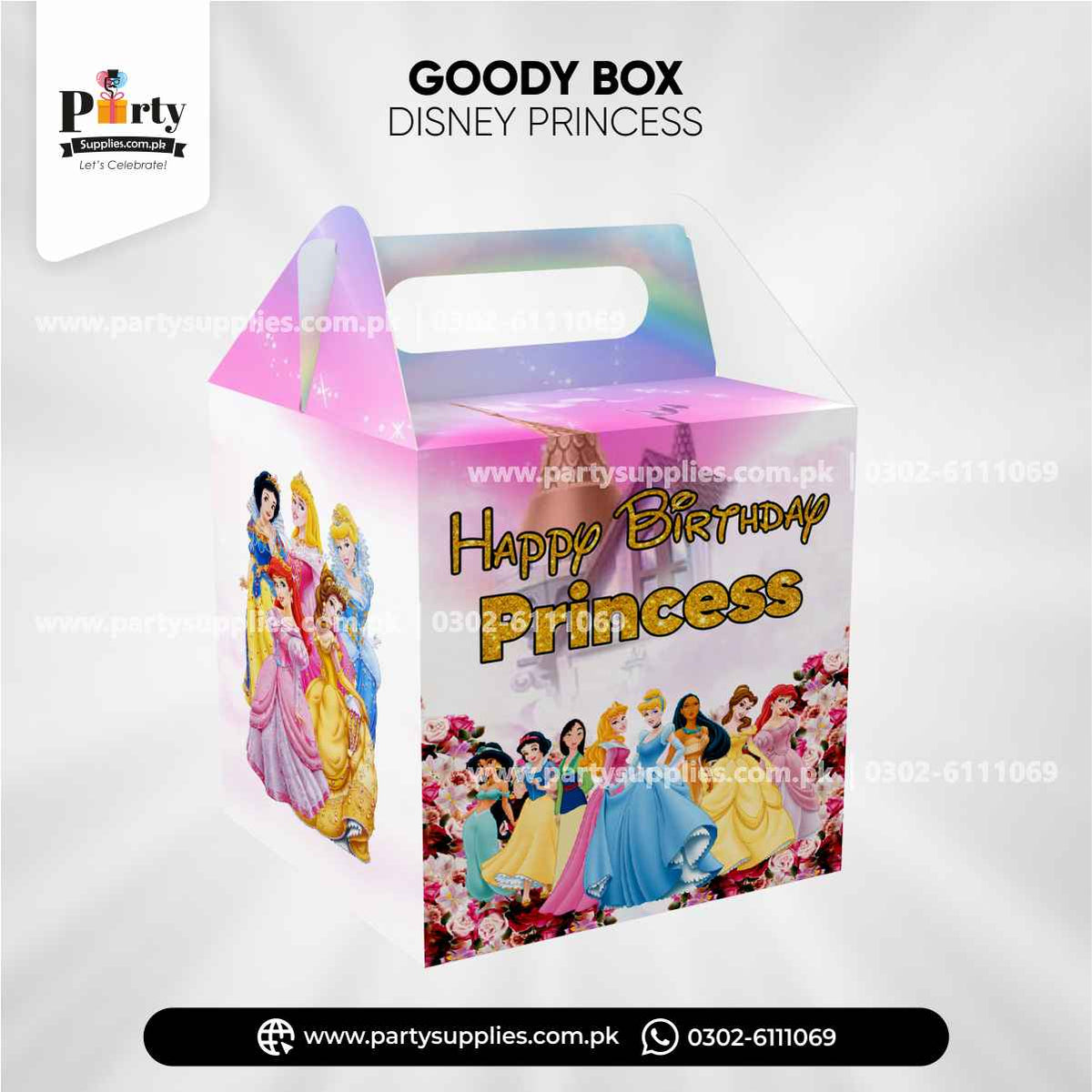 Disney Princess Theme Favor / Goody Boxes for Birthday Decoration