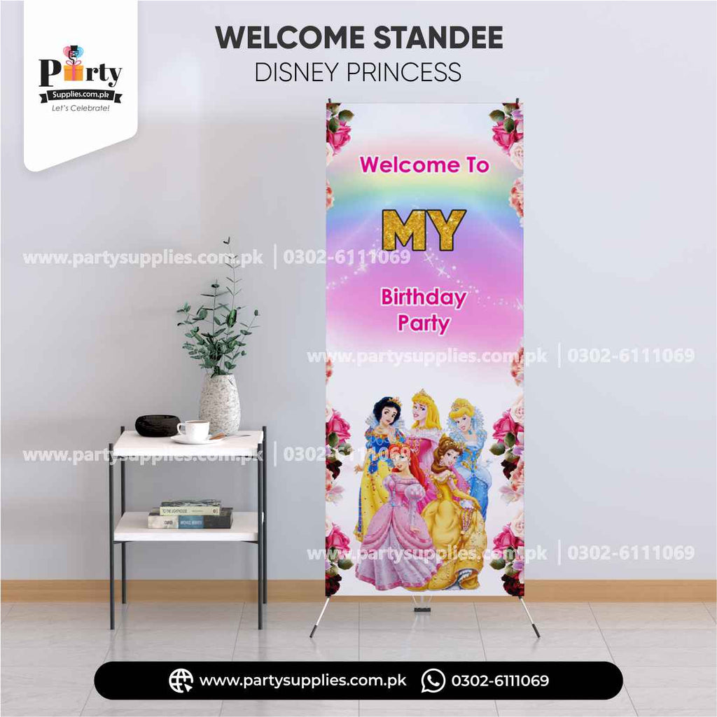 Disney Princess Theme Welcome Standee for Birthday Party Entrance Decor