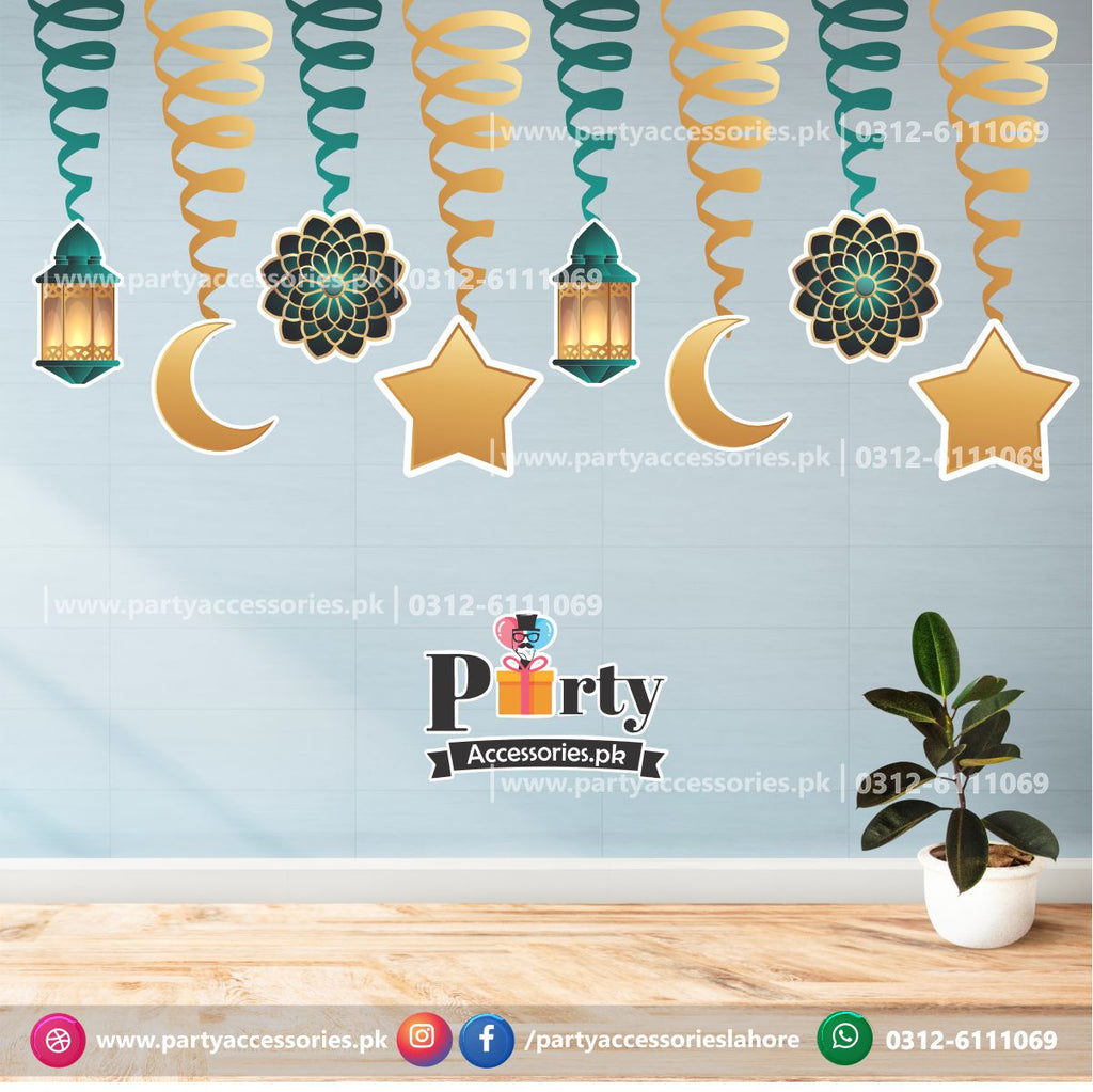 Eid Decorations 2025 | Spiral Hanging Swirls Decorations 