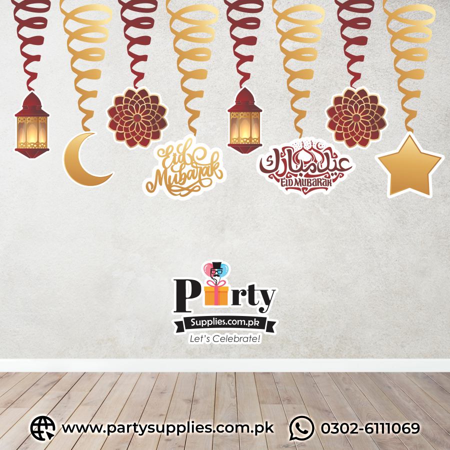 Spiral Hanging Swirls Decorations | Eid Decorations 2025
