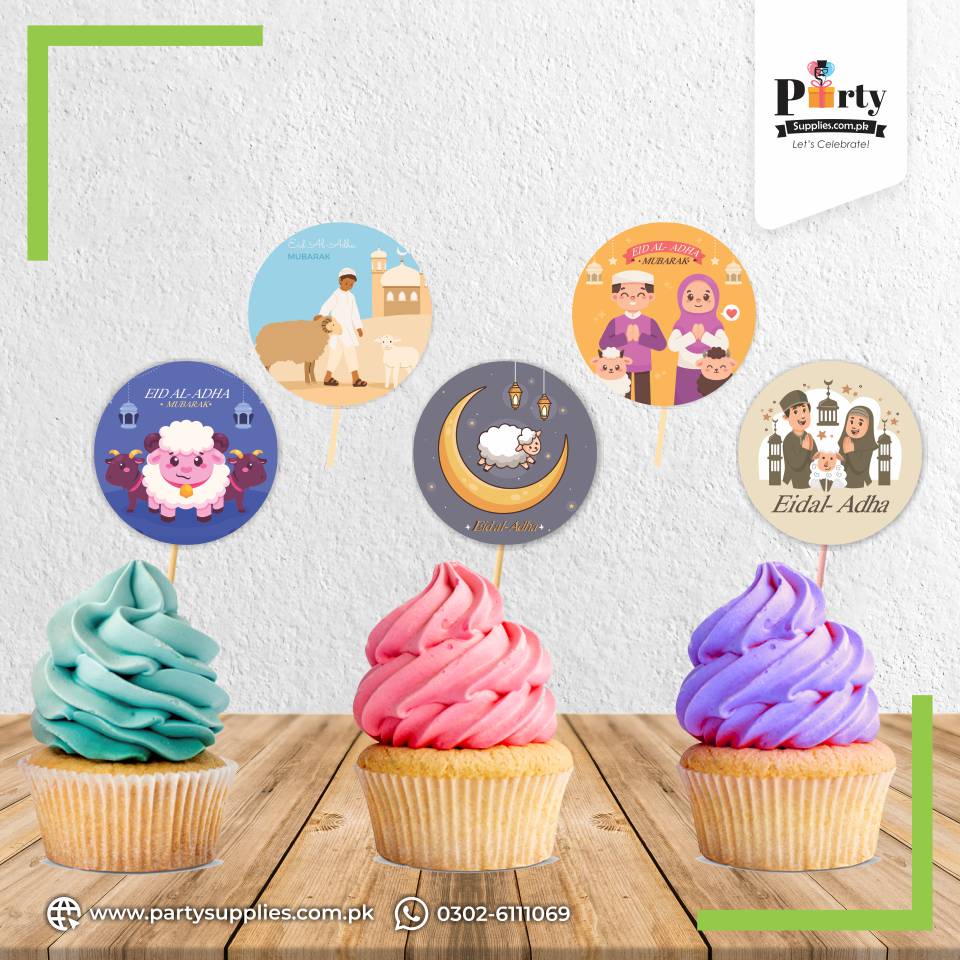 Eid al-Adha Round Cupcake Toppers