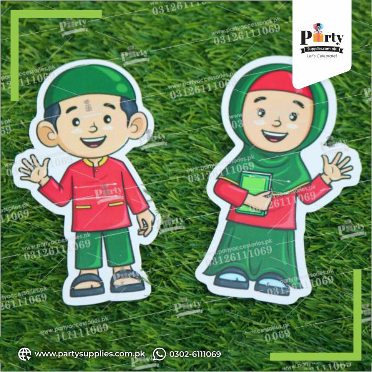 Eidi Giveaway Envelope Cards Boy or Girl Cutouts | Pack of 12