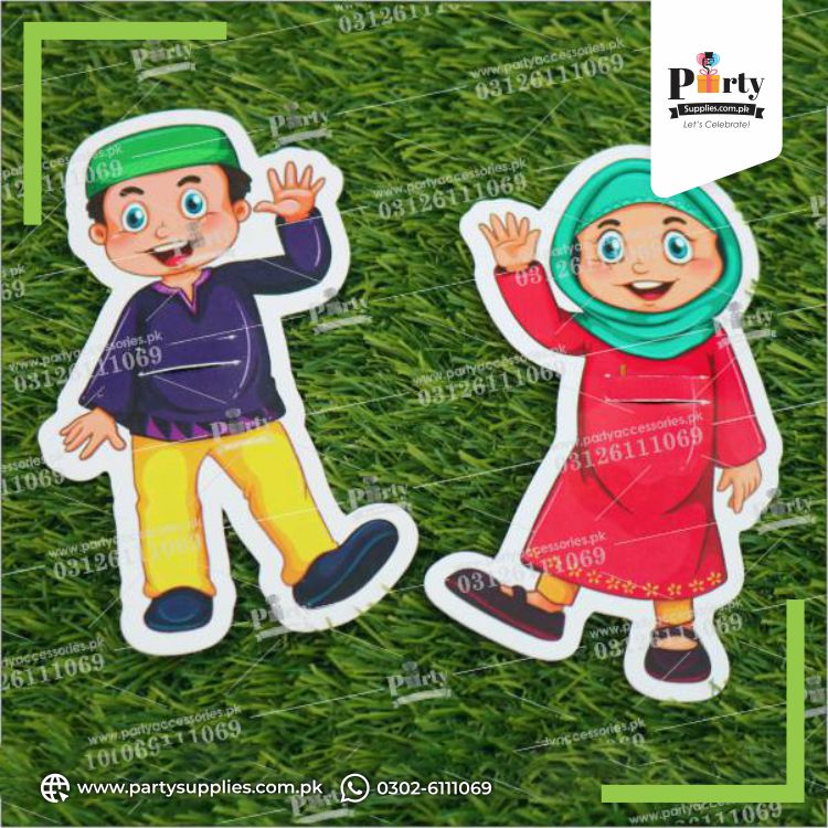 Eidi Giveaway Envelope Cards Boy or Girl Cutouts | Pack of 12