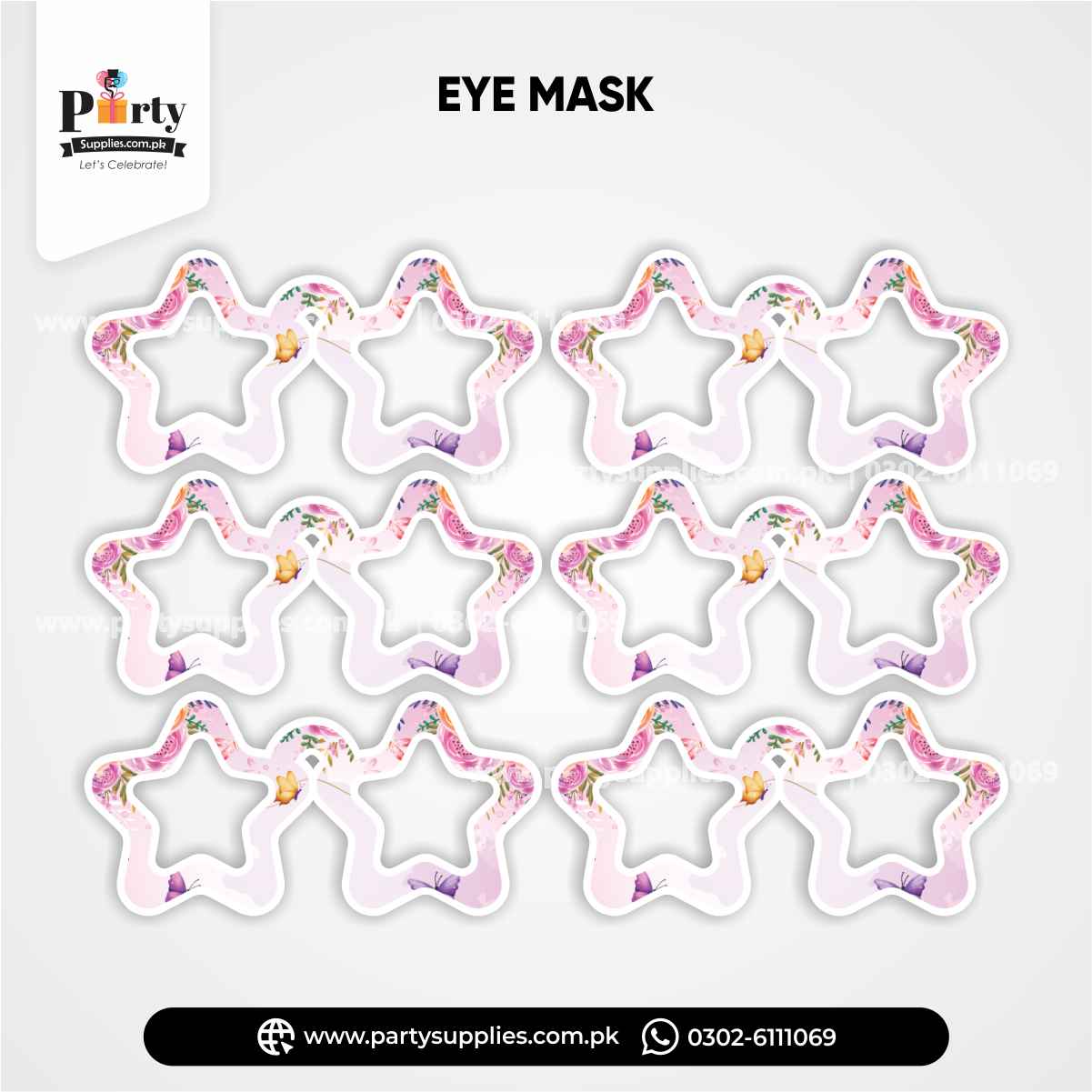 Kid's party eye masks in butterfly theme 