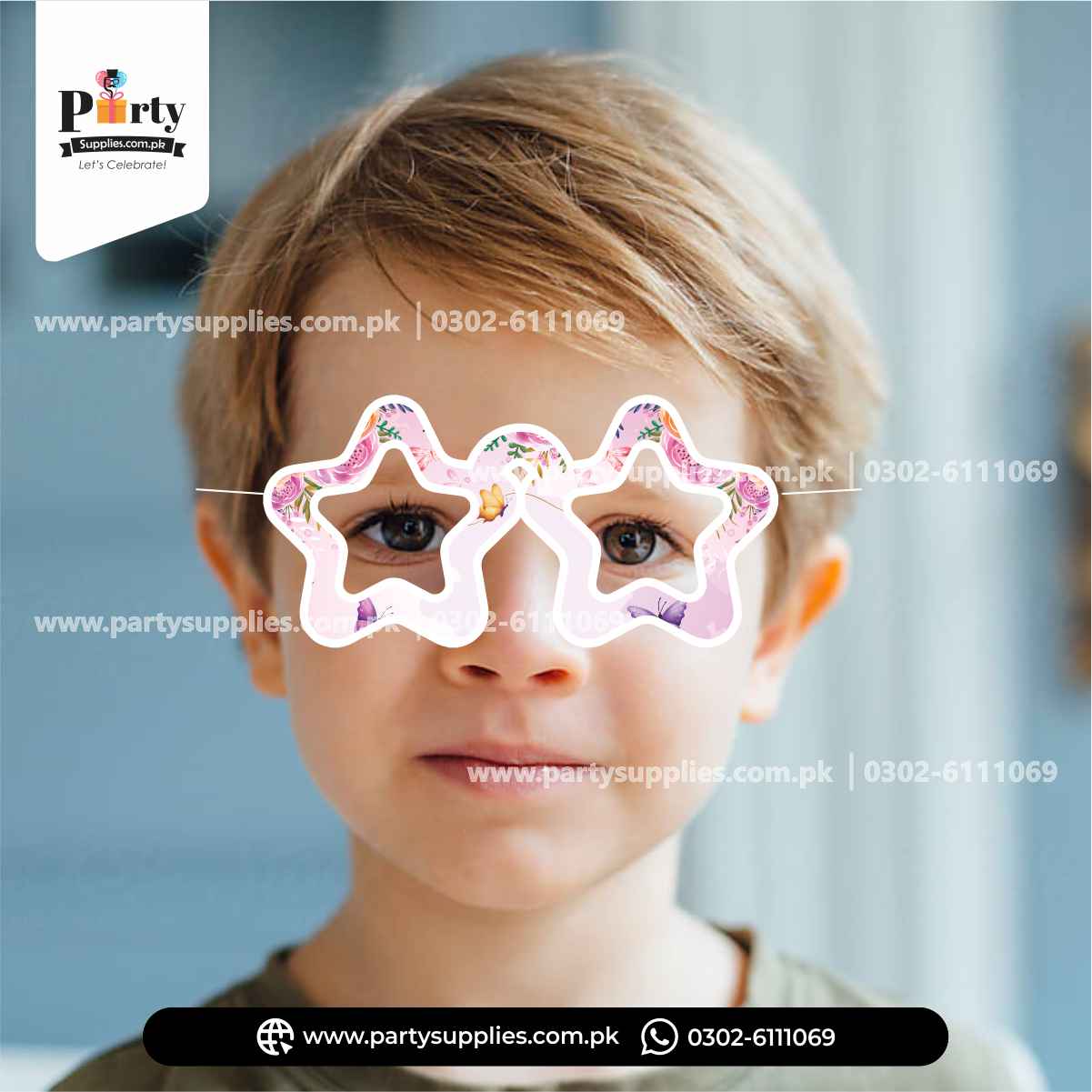 Butterfly theme kid's party eye face mask