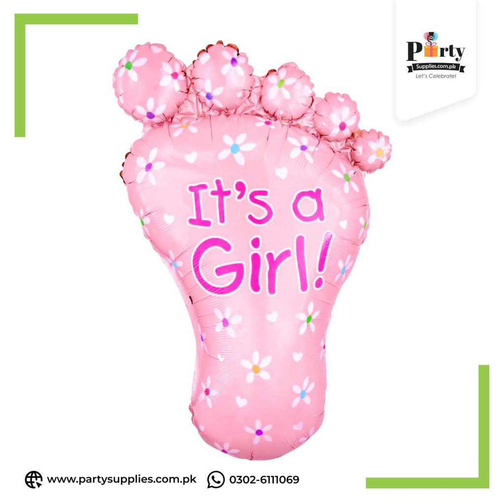 It's a girl foil balloon 