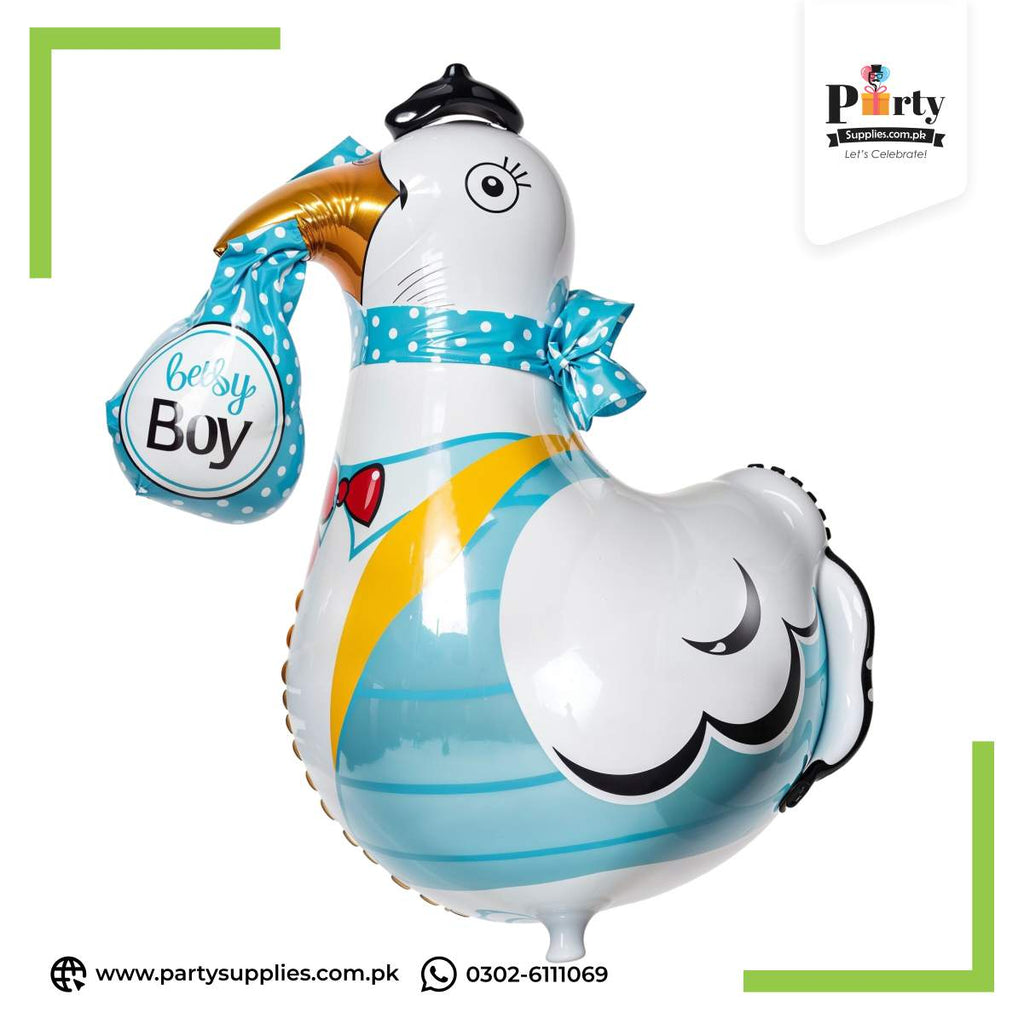 Duck shape foil balloon for welcome baby boy