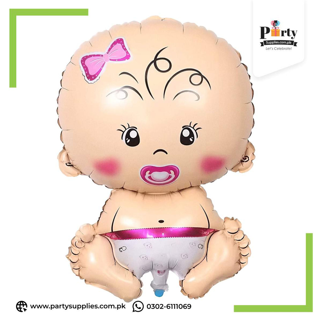Baby shape foil balloon its a girl decorations