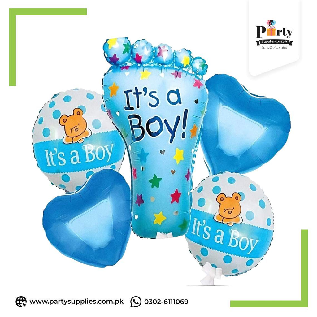 Its a baby Boy exclusive foil balloons set