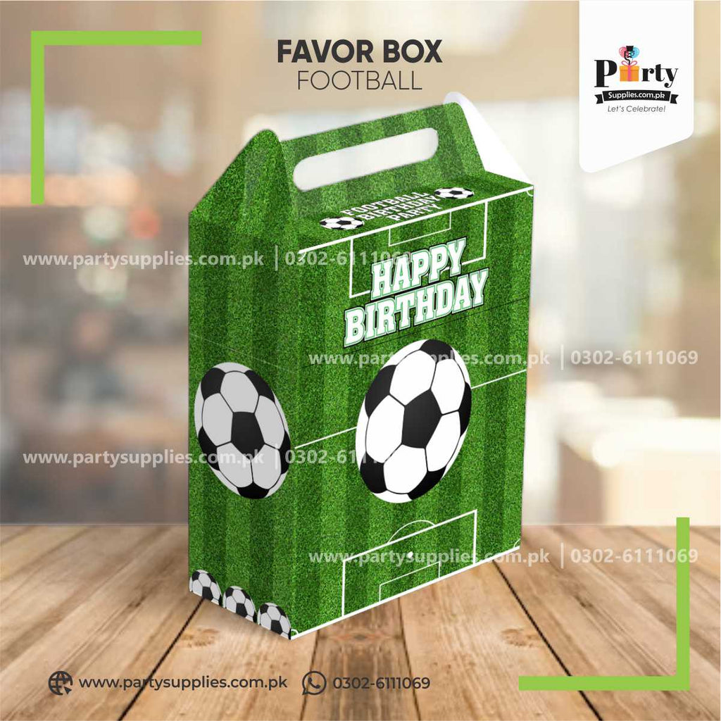 Football Theme Favor / Goody Boxes for Birthday Decoration (Pack of 6)