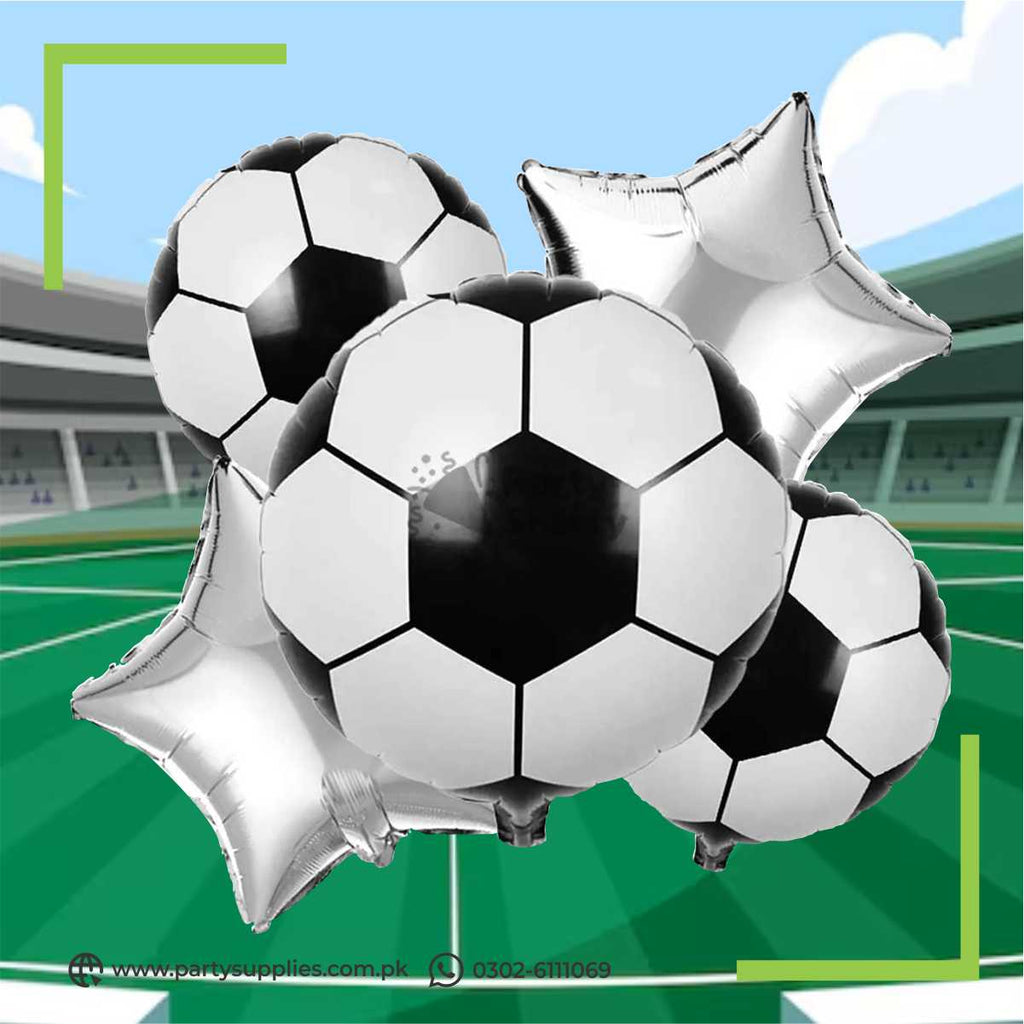 Football Shaped Birthday Foil Balloons Set of 5 pcs