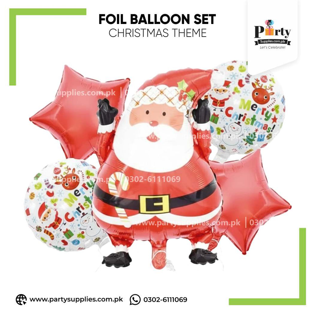 Christmas Santa Foil Balloon Set 