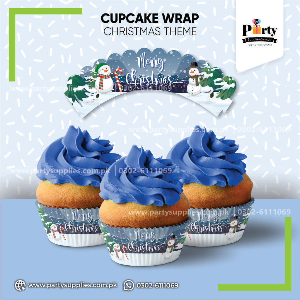Christmas Cupcake Wraps – Festive Party Table Decorations (Pack of 6)