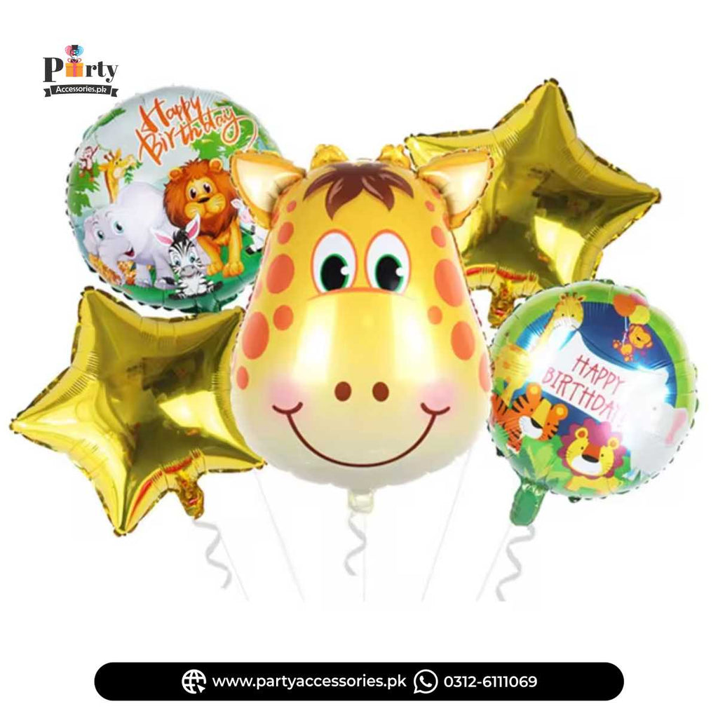 Giraffe Shape Exclusive Foil Balloons for Birthday Party decoration in Jungle Safari Theme