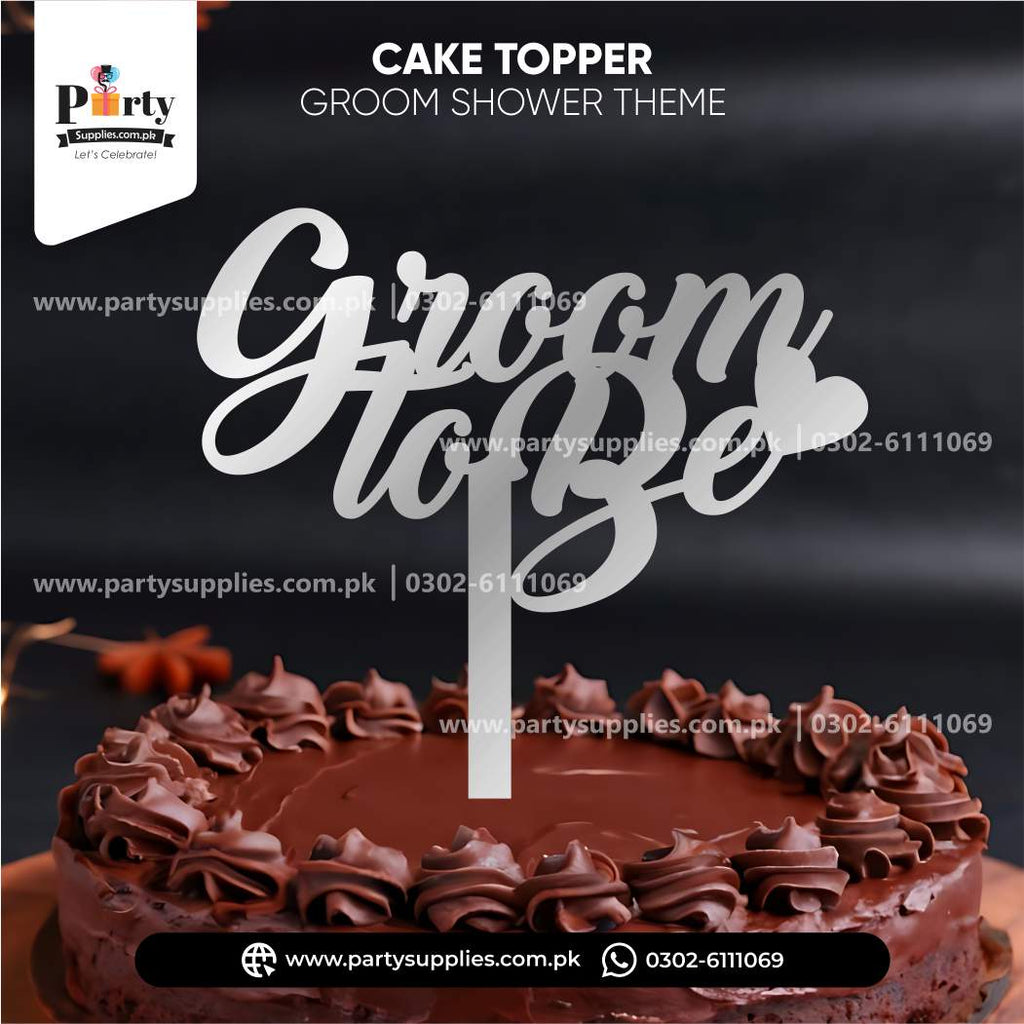 Groom Shower Decoration Groom to Be Acrylic Cake Topper