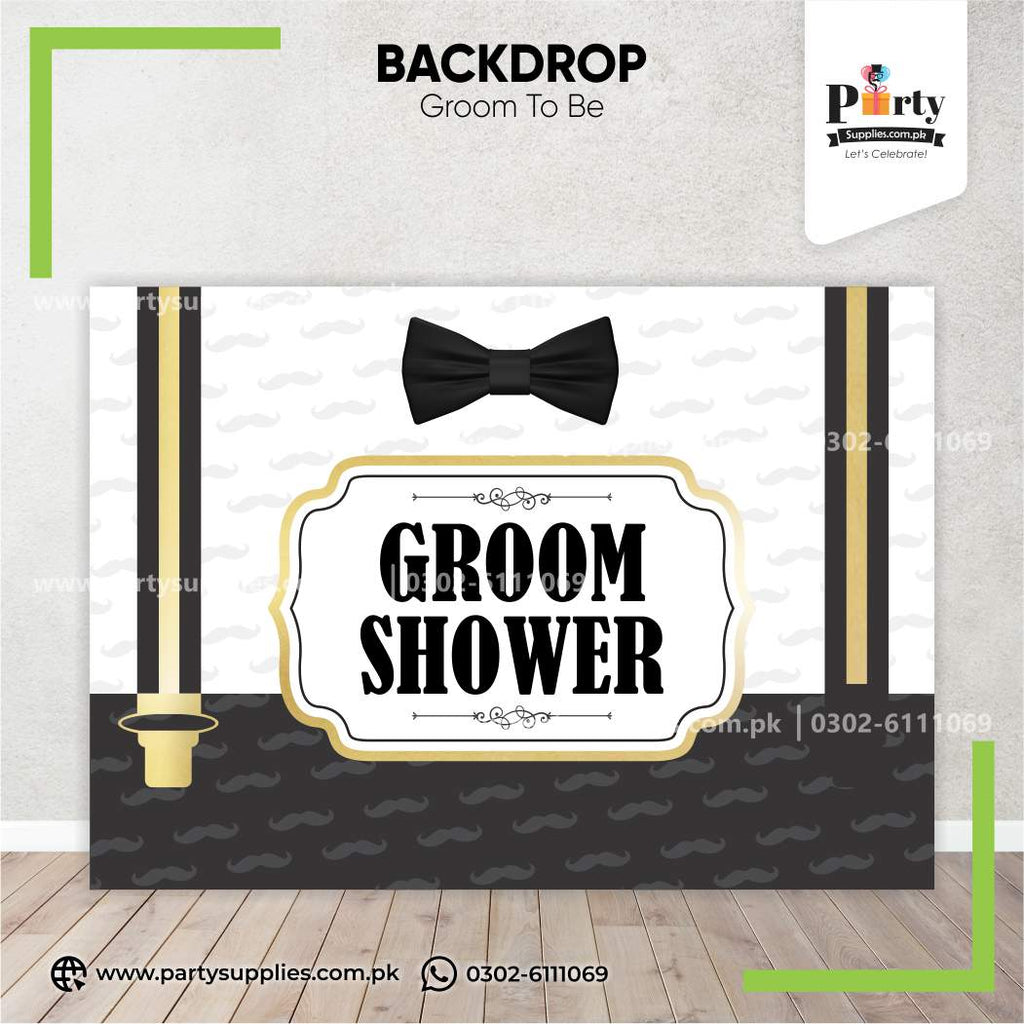 Groom Shower Party Wall Backdrop