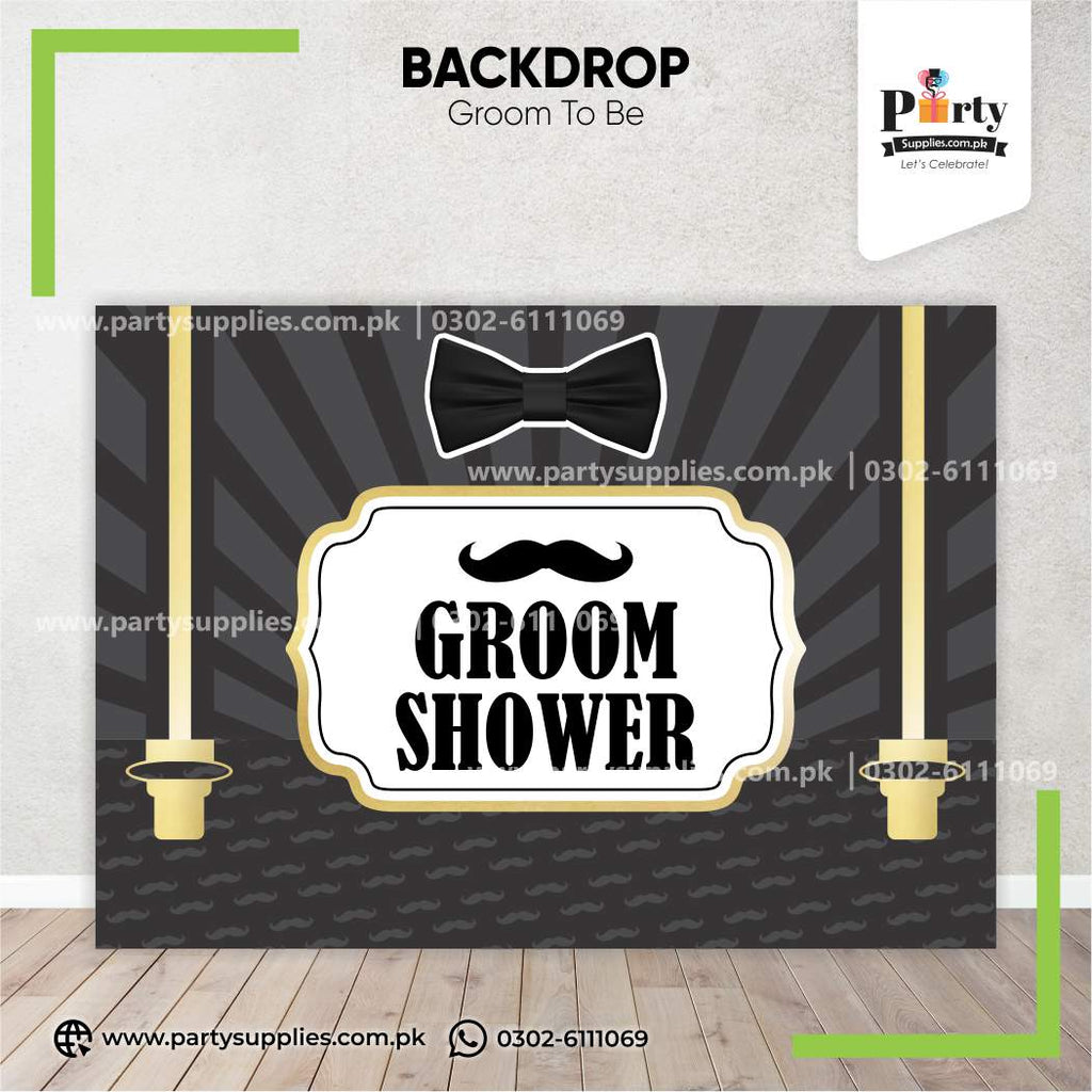 Groom Shower Party Backdrop – Elegant Wall Décor for Celebration