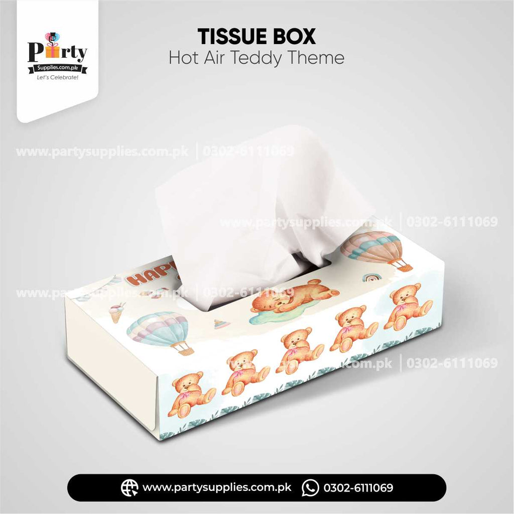 Hot Air Balloon Theme Tissue Box Cover for Birthday Table Decoration
