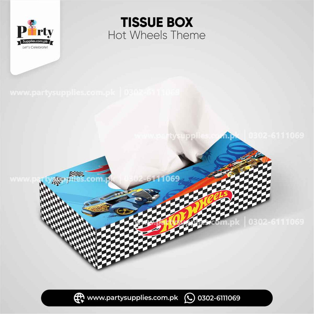 Hot Wheels theme Tissue box for birthday party table decoration 