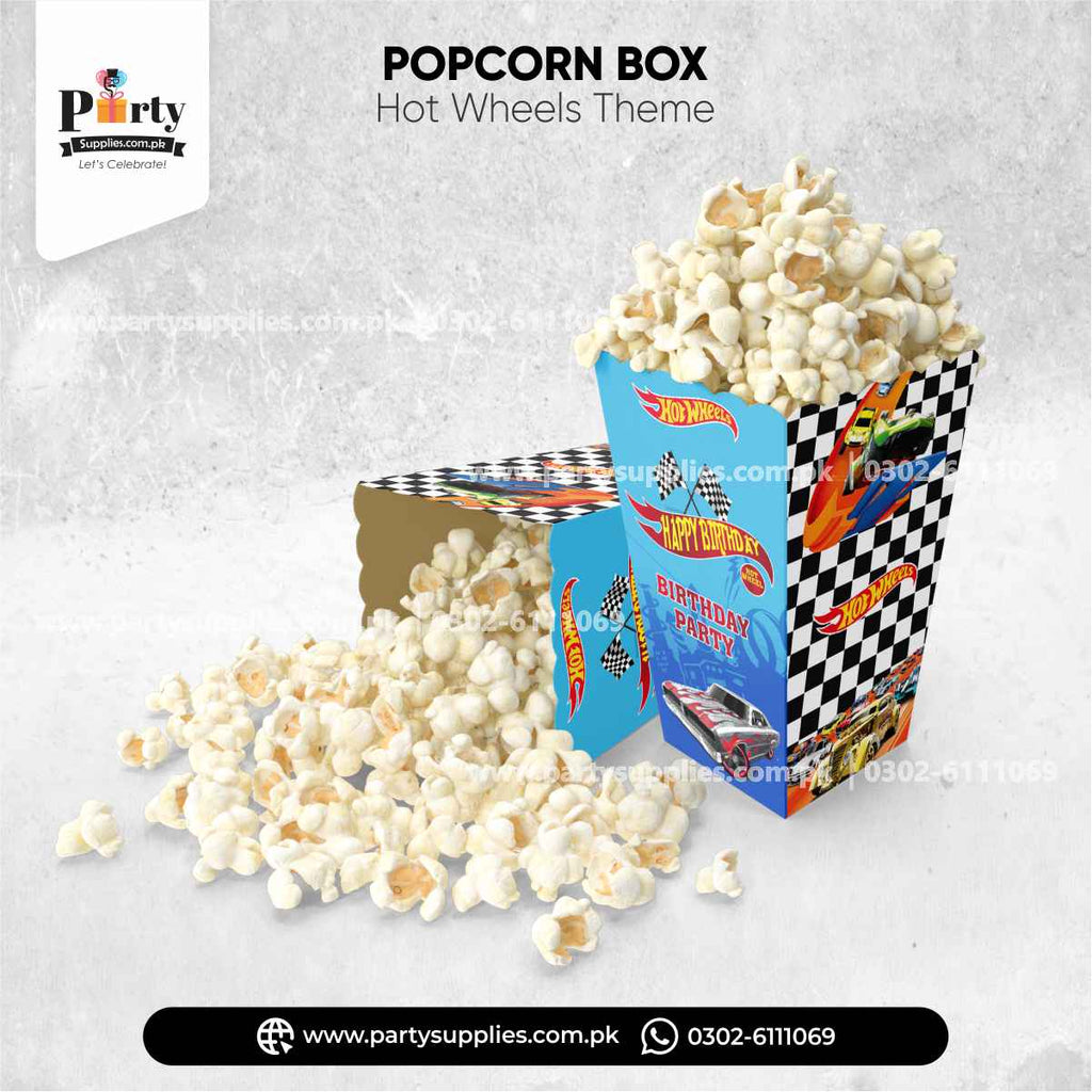 Hot Wheels theme Popcorn boxes for Party night decoration