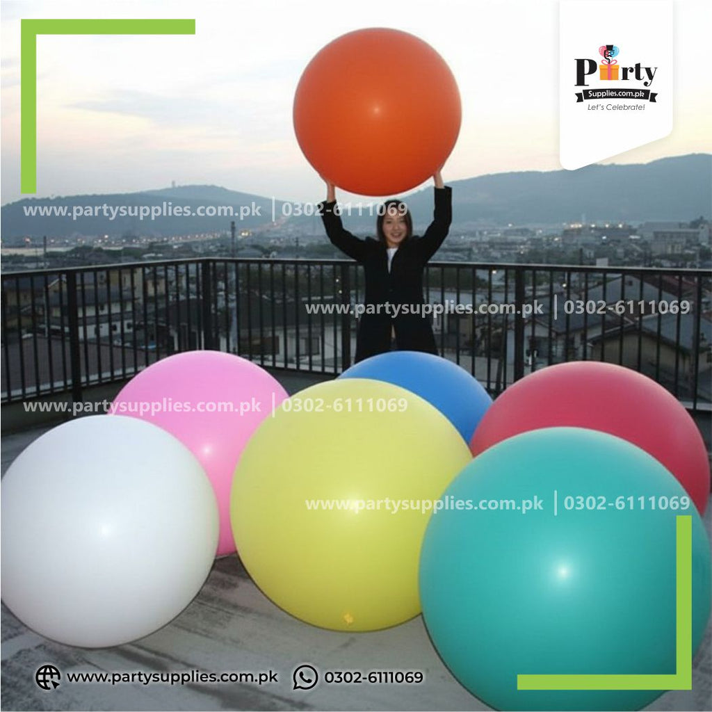 36-Inch Plain Latex Balloon -Big Size Balloon- Vibrant and Durable for Stunning Event Decor