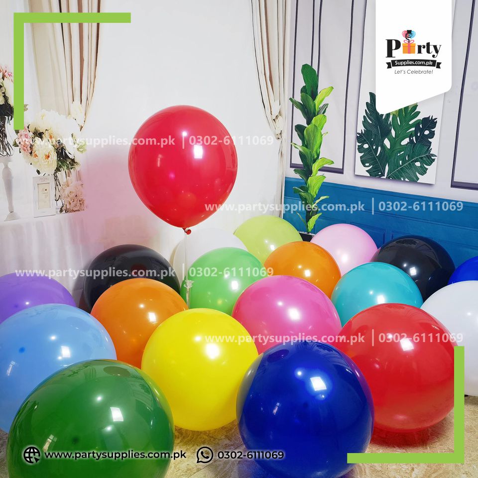 18-Inch Plain Latex Balloon – Big Size Party Balloon