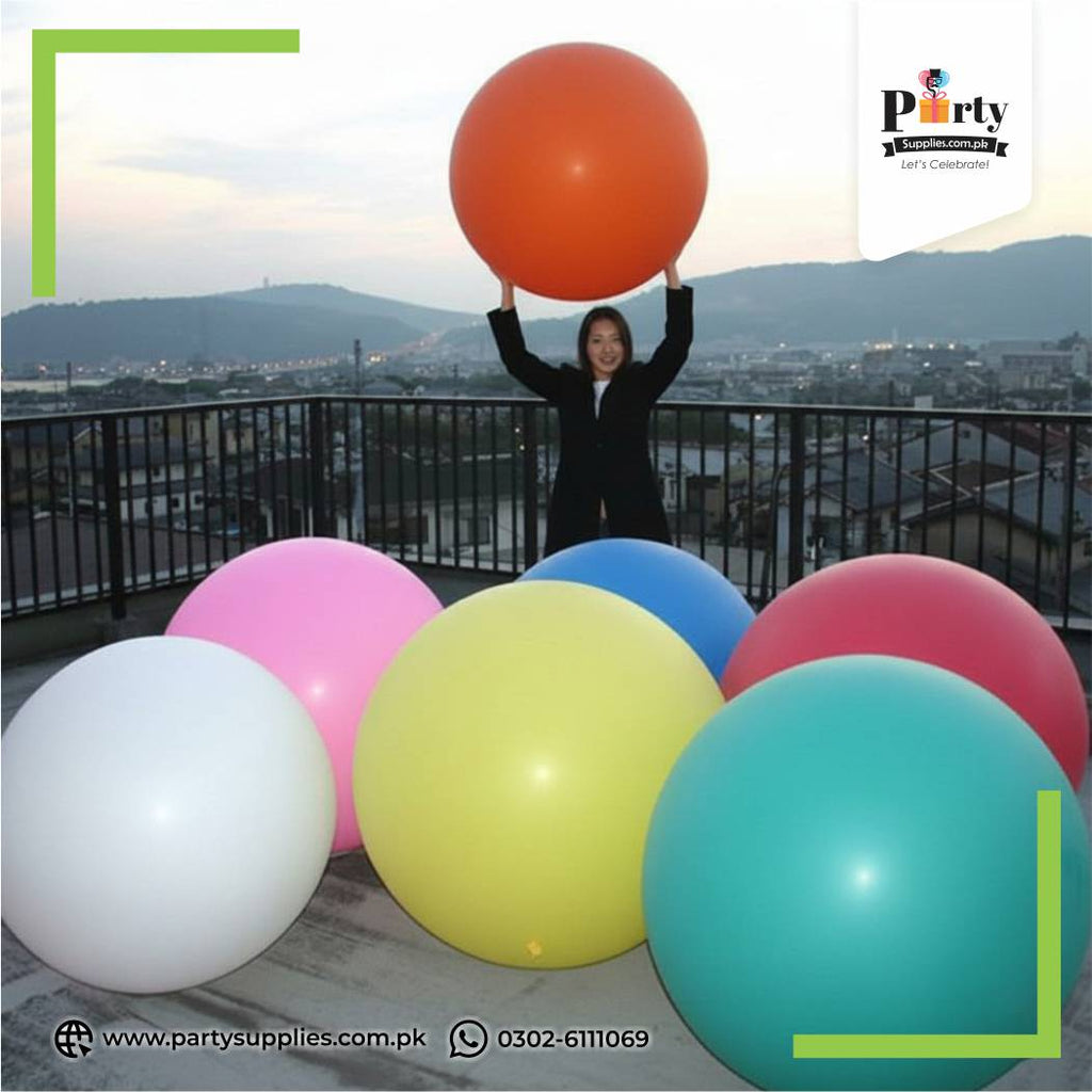 36-Inch Plain Latex Balloon -Big Size Balloon- Vibrant and Durable for Stunning Event Decor