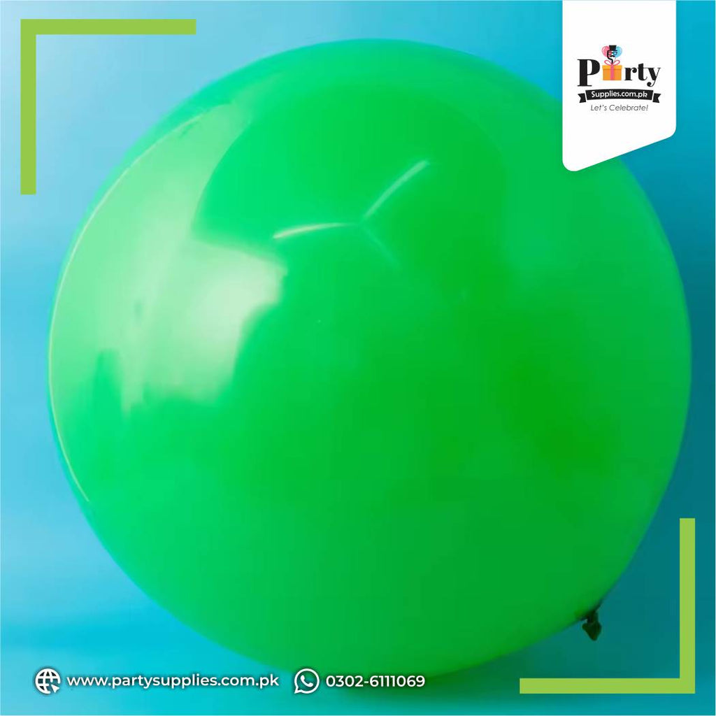 Green Color 18-Inch Plain Latex Balloon 